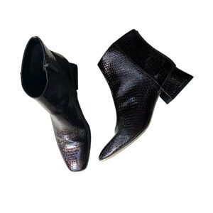 Circus by Sam Edelman Womens Daysi Faux Leather Crocodile Ankle Boots Sz 9.5
